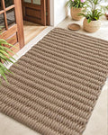 DEXI Jute Door Mat for Front Entryway, 35x59 Braided Woven Doormat Outside by DEXI