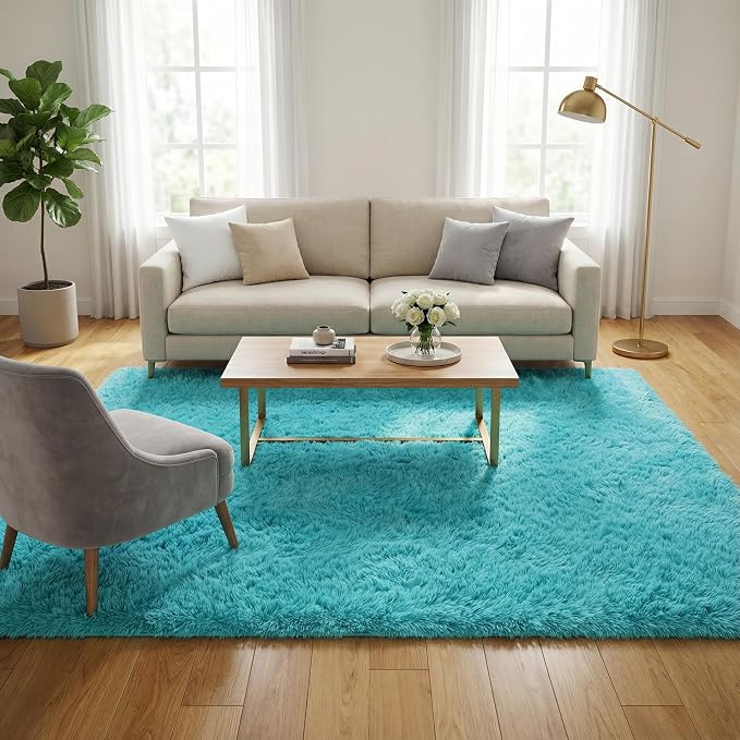 Merelax Soft Modern Indoor Large Shaggy Rug by Merelax