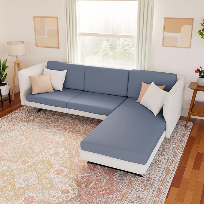 hyha Waterproof Couch Cushion Covers, Stretch Sofa Couch Seat Slipcover - Image 2