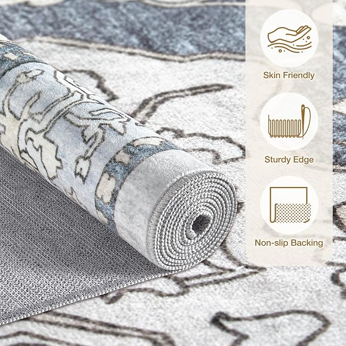 cotiled 8x10 Area Rugs Large Washable Rugs - Image 2