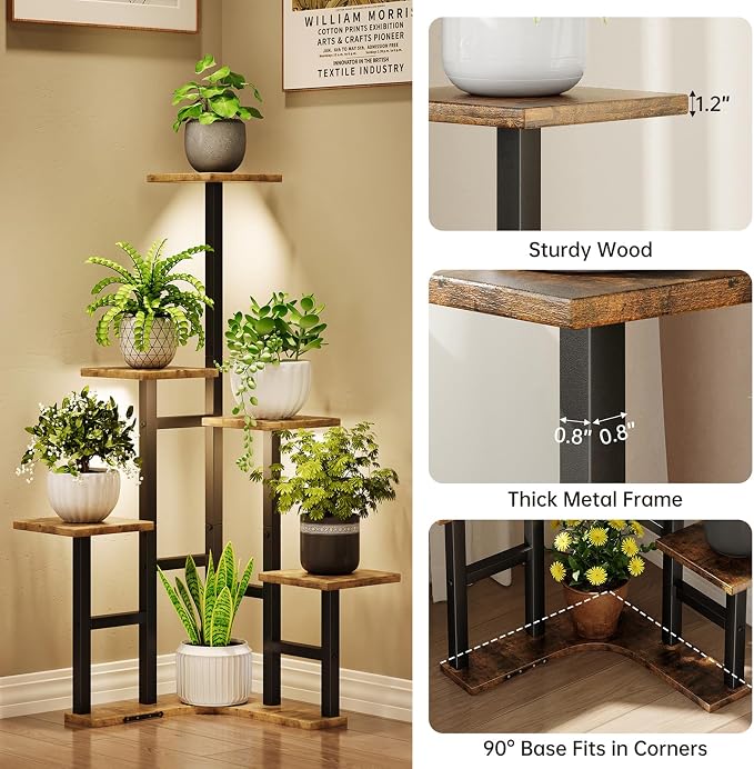 Yzosvki Corner Plant Stand Indoor - Image 5