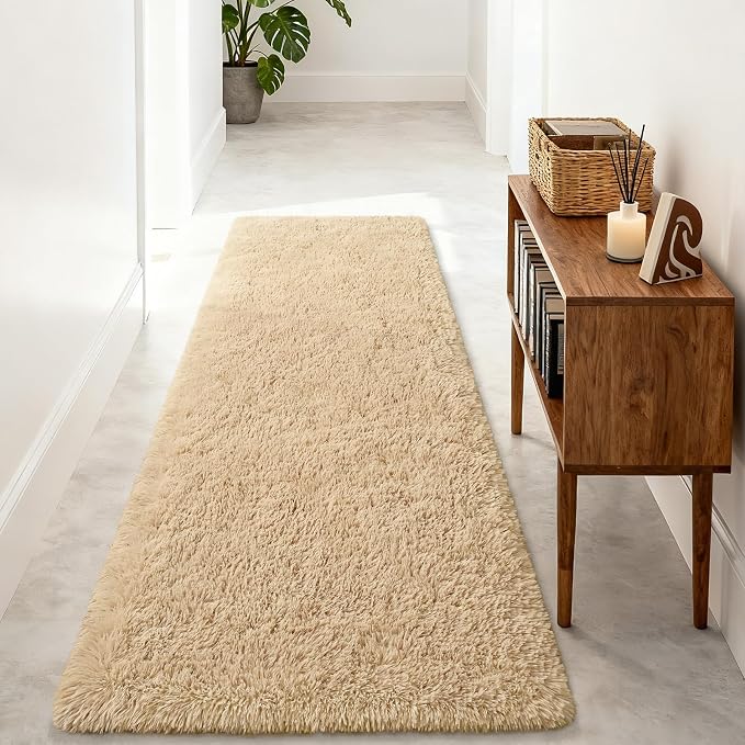 Merelax Soft Fluffy Rugs for Bedroom Living Room, 2x6 Hallway Runner Rugs by Merelax