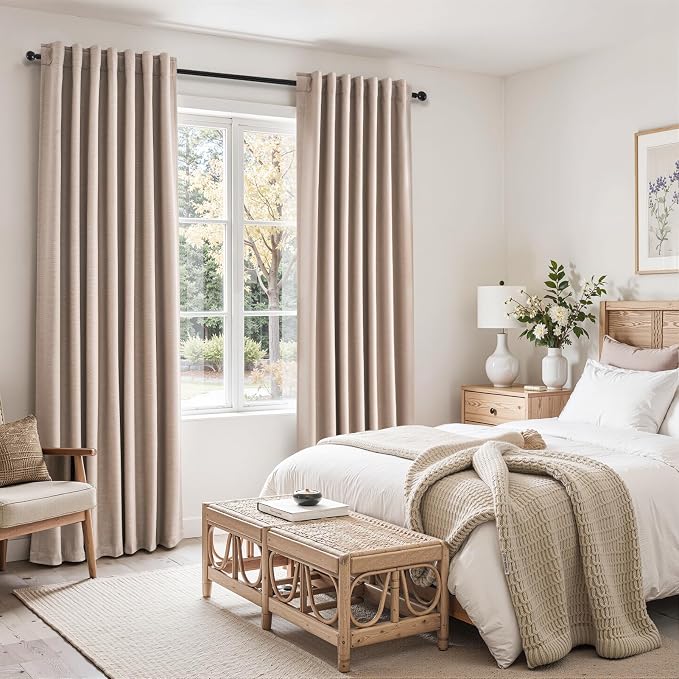 102 inch long Linen blackout curtains - Image 4