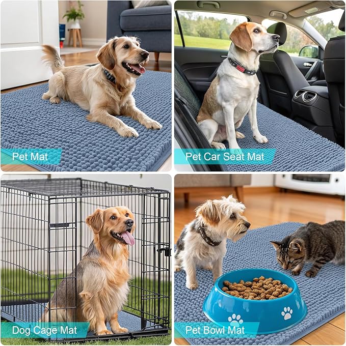 OLANLY Dog Door Mat for Muddy Paws 44x24, Absorbs Moisture and Dirt, Absorbent - Image 7