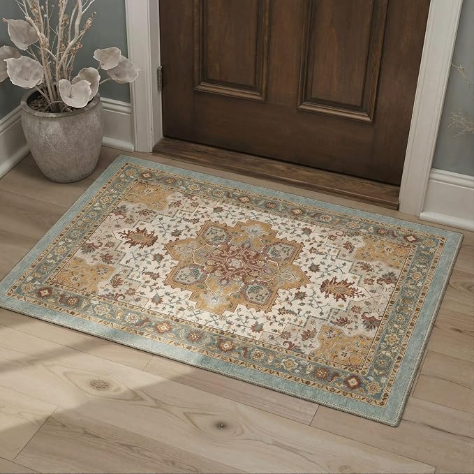 GENIMO 5x7 Area Rugs for Living Room, Machine Washable Rug, Non Slip Indoor - Image 5