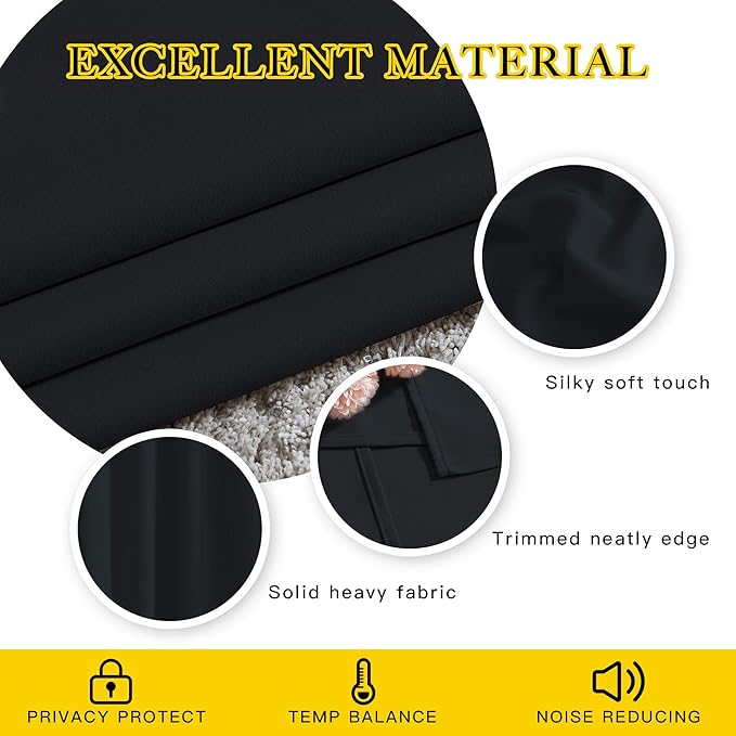 NICETOWN Blackout Curtain Panels 84 inches - Image 4