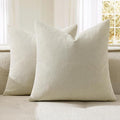 MIULEE Cream Couch Pillow Covers 18x18 Inch by MIULEE
