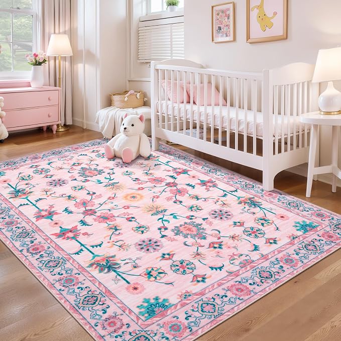Tangsoo 3x5 Pink Small Area Rug by Tangsoo