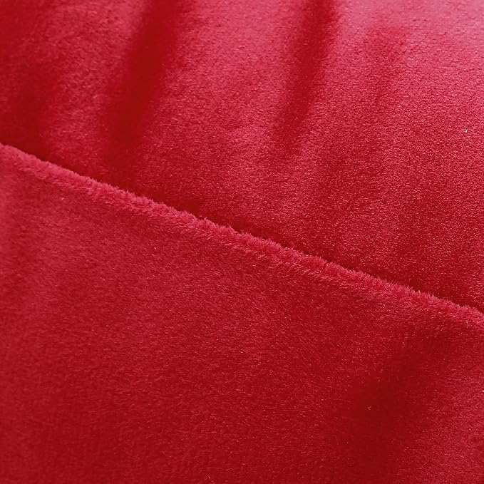 NiNi ALL Decorative Throw Pillow Covers Velvet 22x22 Inch Pack of 2 Red Cushion - Image 4
