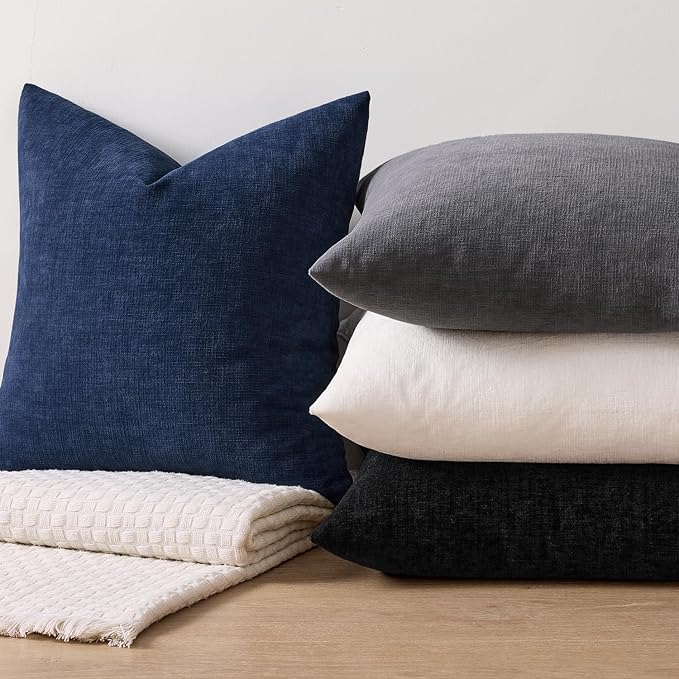 MIULEE Navy Couch Pillow Covers 20x20 Inch - Image 7