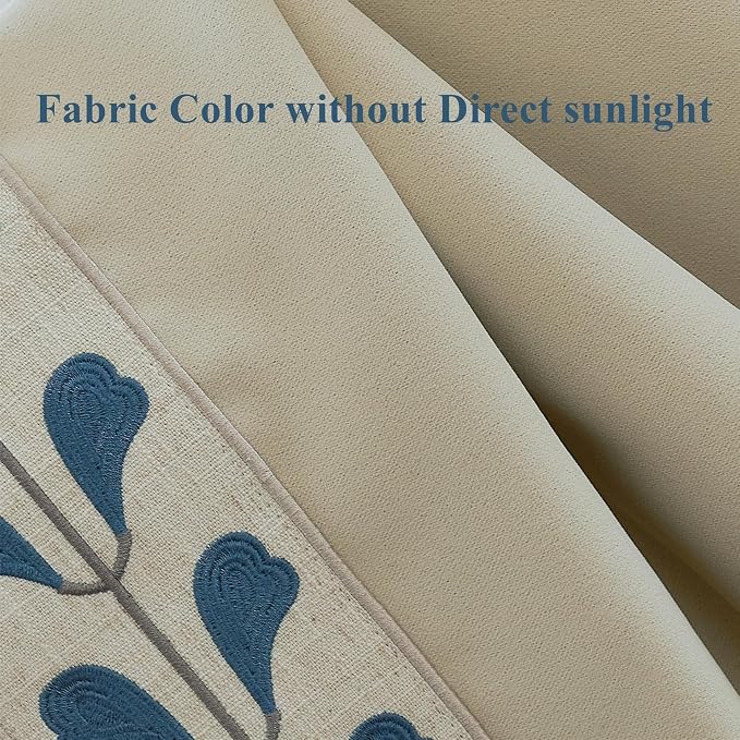 VisionaryHomeDesign Cotton Linen Curtains, Tape Trim Drapes - Image 6