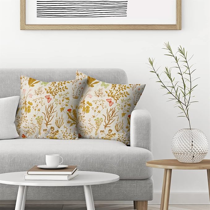 AEIOAE Summer Pillow Covers 18x18 Inch Set of 2, Seasonal Floral Outdoor - Image 3