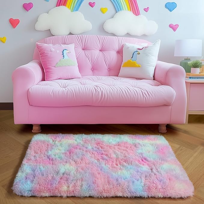 Amdrebio Rainbow 2x3 Small Area Rugs - Image 3