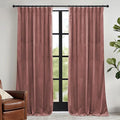 RYB HOME Dusty Pink Velvet Curtains 108 inch, Darkening Window Curtains by RYBHOME