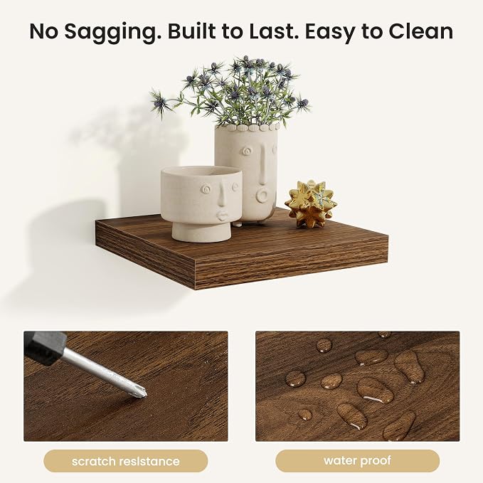 Fun Memories Rustic Wood Floating Shelves - Image 4