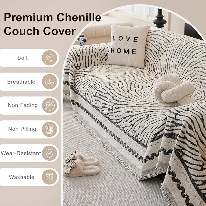 ROOMLIFE Thicked Striped Couch Cover - Image 6
