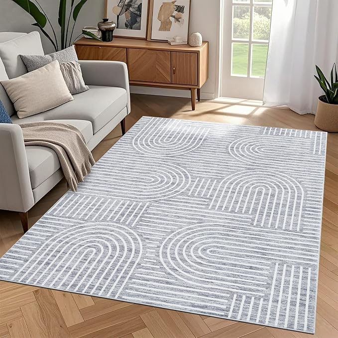 ROYHOME Washable Rug 4x6 Area Rugs by ROYHOME