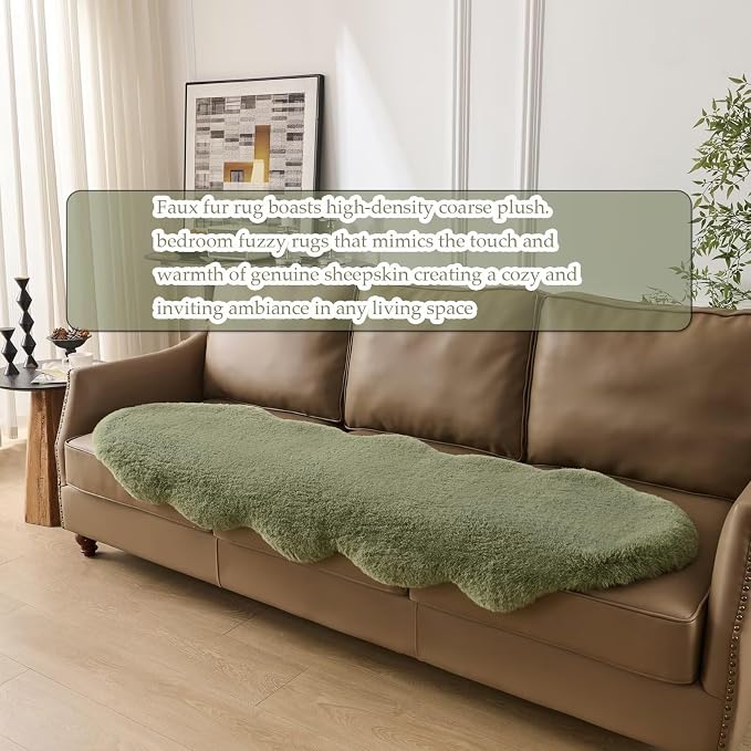 1700GSM Fuzzy Faux Sheepskin Fur Area Rug, Extra Soft Faux Fur Mat, Fluffy - Image 7