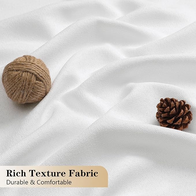OVZME White Valance for Windows, Light Filtering Thick Textured Small Short - Image 4