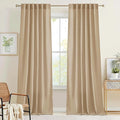 RYB HOME Camel Linen Sheer Curtains 95 inches Length, Aesthetic Light Filtering by RYBHOME