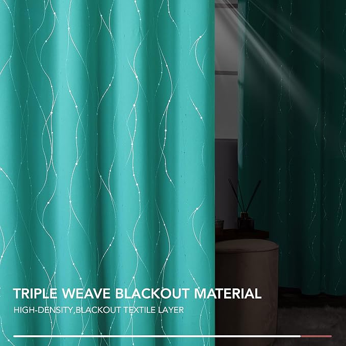 Deconovo Blackout Curtains for Living Room, Thermal Insulated Soundproof Drapes - Image 5