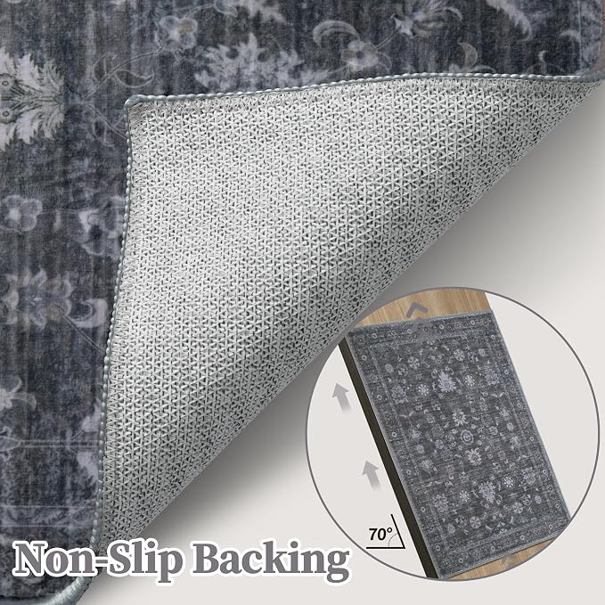 Tangsoo 2x3 Grey Rug Small Throw Rugs - Image 3