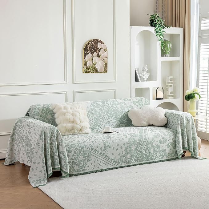 ROOMLIFE Green Couch Covers for Sofa, Sofa Covers Washable Non Slip Furniture by ROOMLIFE