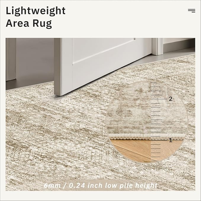 Runner Rug 2x12 Washable Non-Slip Hallway Runner Rugs - Image 7