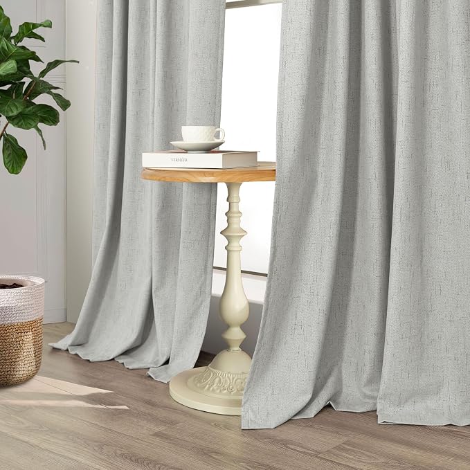 Light Grey Black Out Curtains 72 Inch Long - Image 9