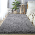 Grey Shag Rugs for Bedroom 5x7: Soft Shag Plush Area Rug for Living Room by CAIYUECS