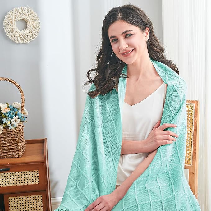 inhand Knitted Throw Blanket for Couch and Bed, Soft Living Room Home Decor - Image 2