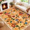 RELEANY Floral Nursery 8x10 Area Rugs Washable Print Boho Cute Carpet Non Slip by RELEANY