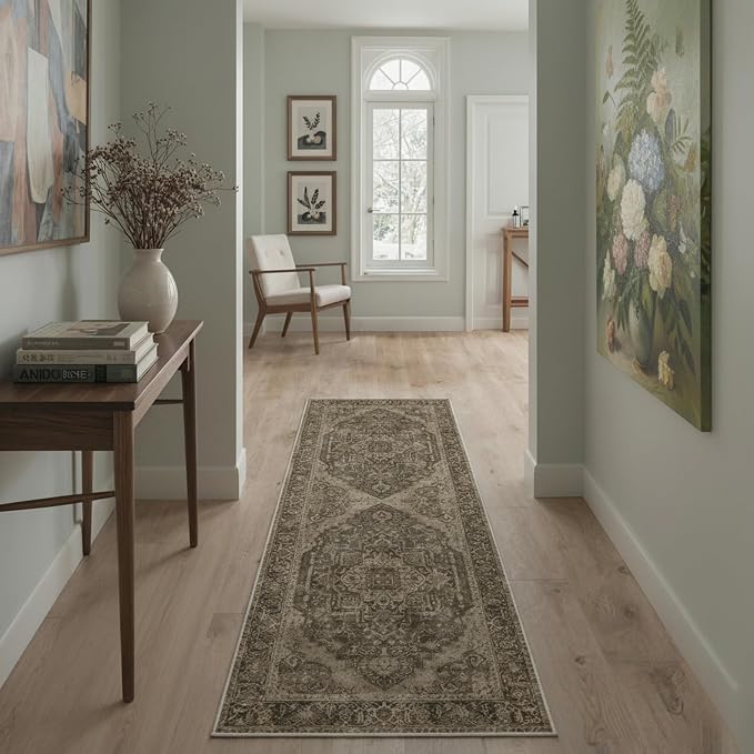 GENIMO 5x7 Area Rugs for Living Room, Machine Washable Non Slip Vintage Rugs - Image 6