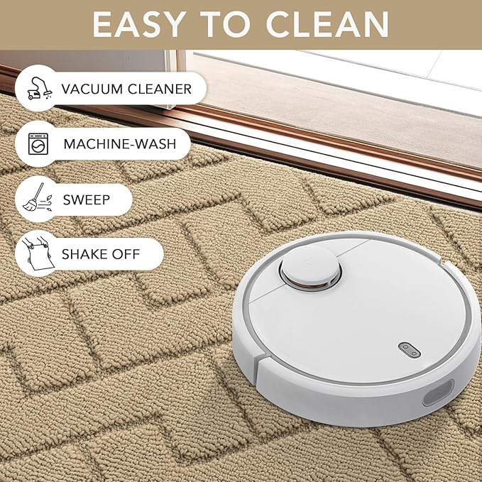 hicorfe Indoor Door Mat, Non Slip Door Mats, Absorbent Resist Dirt Entrance - Image 6