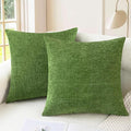 CaliTime Throw Pillow Covers Decorative 22 X 22 Inches Pack of 2 Cozy Chenille by CaliTime