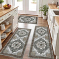 Tritard Non Slip Kitchen Rugs Sets of 3 Washable Boho Kitchen Mats by Tritard