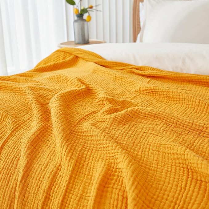 EMME Cotton Muslin Twin XL Blanket Breathable Gauze Blanket Soft Lightweight - Image 6