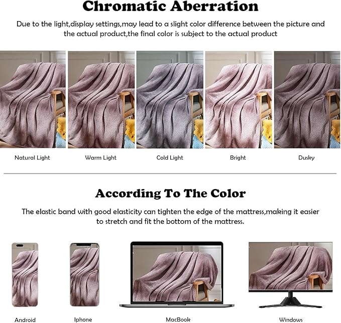 NEWCOSPLAY Super Soft King Blanket Light Purple Premium Silky Flannel Fleece - Image 6