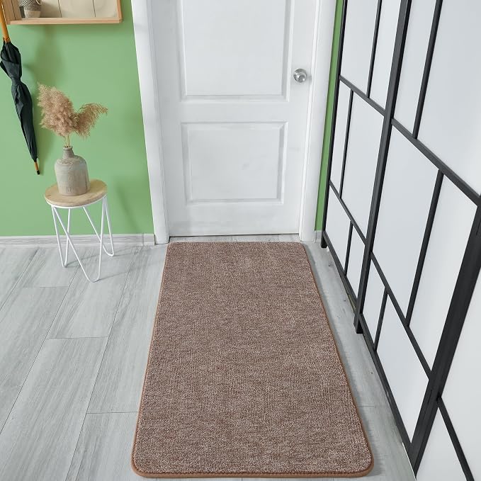 Keeko Soft 2x4 Small Runner Rug Brown, Bedside Rugs - Image 6
