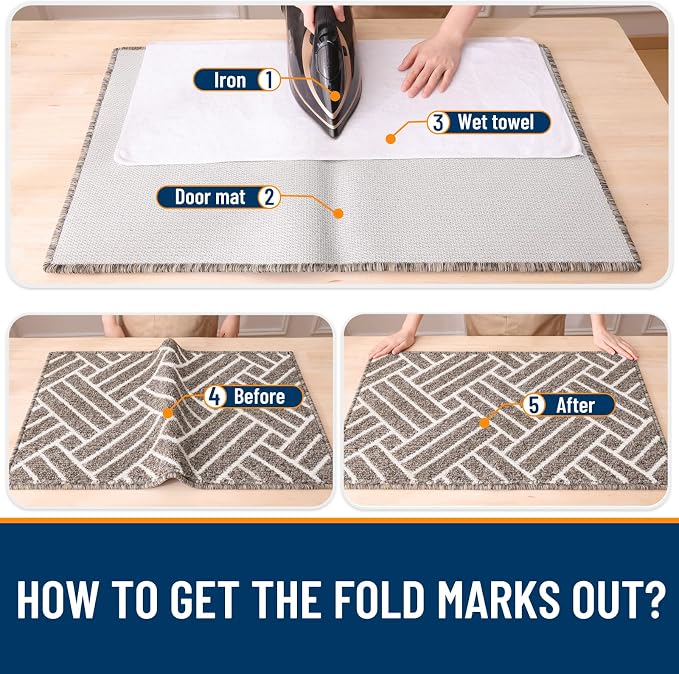 OLANLY Indoor Door Mat, 48x32 Inch, Dirt Resistant and Absorbent, Non-Slip - Image 8