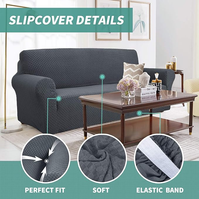 YEMYHOM Couch Cover Latest Jacquard Design High Stretch Sofa Covers - Image 3