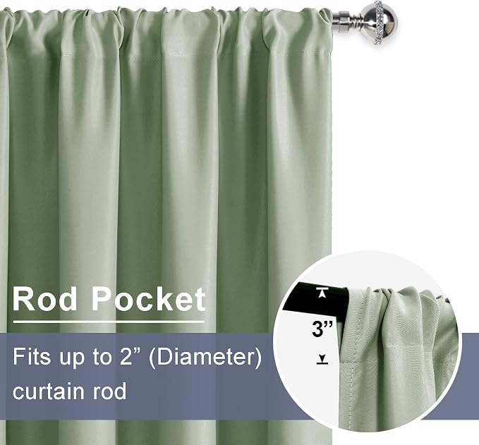 JIUZHEN Blackout Curtains for Bedroom/Living Room - Image 5
