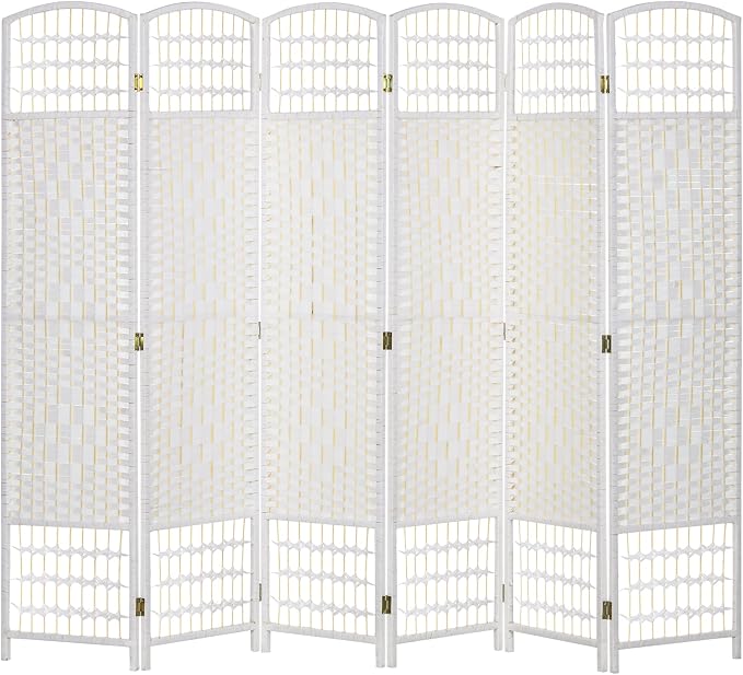 HOMCOM 6 Panel Room Divider, Folding Privacy Screen, 5.6' Room Separator by HOMCOM