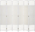 HOMCOM 6 Panel Room Divider, Folding Privacy Screen, 5.6' Room Separator by HOMCOM