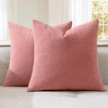 MIULEE Coral Red Couch Pillow Covers 18x18 Inch by MIULEE