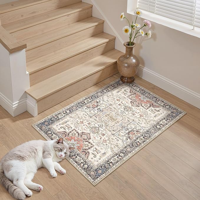 2x3 Washable Entryway Rug: Non-Slip Soft Small Indoor Area Rug - Image 3