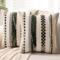 Boho Throw Pillow Covers 18x18 Set of 2 Christmas Decorative Cushion Case by Unknown