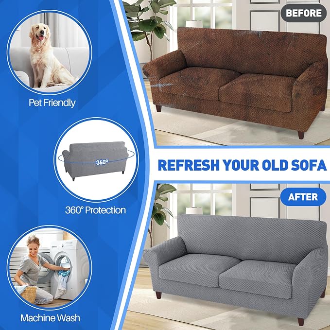 MAXIJIN 3 Piece Stretch Couch Covers - Image 5