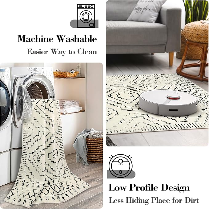 Wonnitar Moroccan Washable 2x6 Runner Rug - Image 4