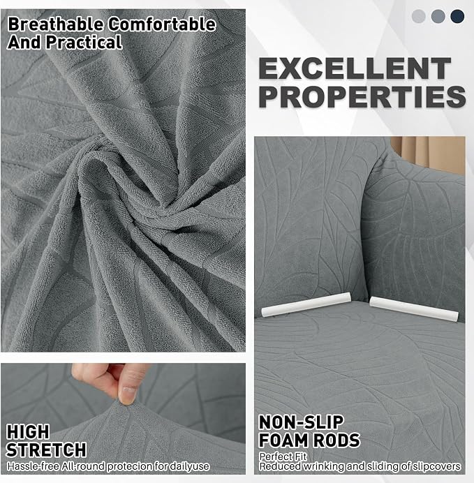 YEMYHOM Couch Cover Latest Jacquard Design High Stretch Sofa Chair Covers - Image 3